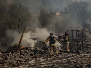 Bomberos en Kramatorsk