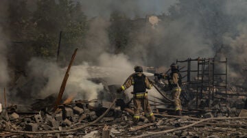 Bomberos en Kramatorsk