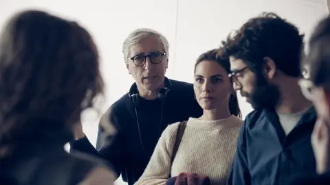 Rodaje de Siempre es Invierno de David Trueba con Amaia Salamanca y David Verdaguer Rodaje de Siempre es Invierno de David Trueba con Amaia Salamanca y David Verdaguer