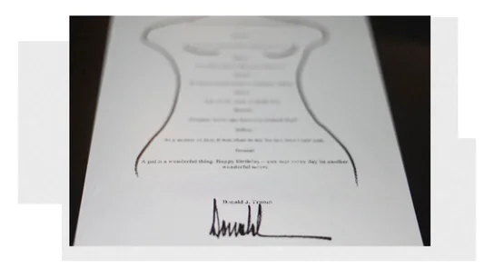 Felicitación Trump a Epstein Felicitación Trump a Epstein