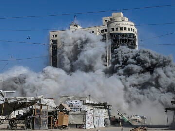Ataque aéreo israelí en Gaza.