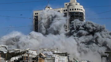 Ataque aéreo israelí en Gaza.