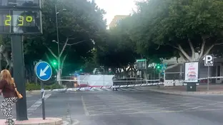 Escena del suceso, avenida Federico García Lorca Escena del suceso, avenida Federico García Lorca