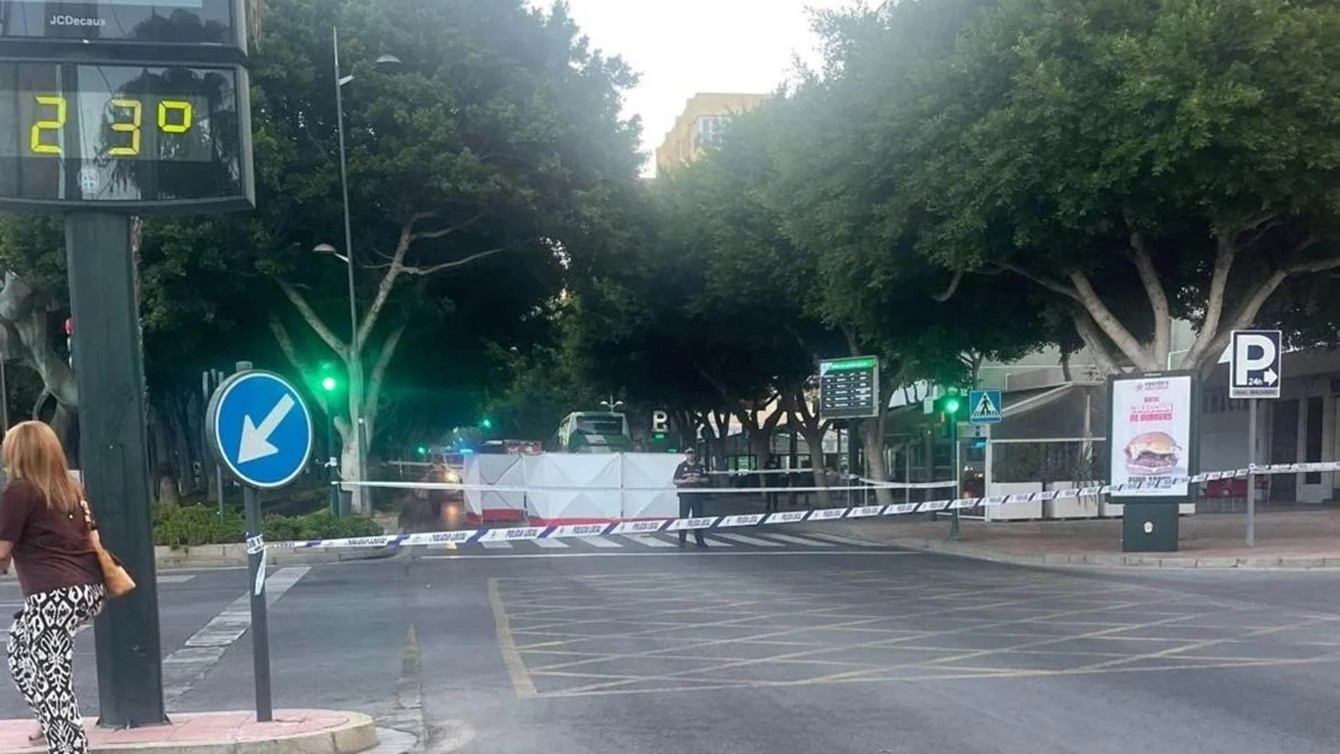 Escena del suceso, avenida Federico García Lorca Escena del suceso, avenida Federico García Lorca