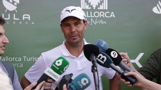 Rafa Nadal atiene a los medios durante 'The Battle of Stars' 2025