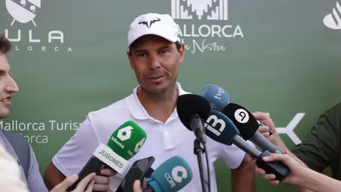 Rafa Nadal atiene a los medios durante 'The Battle of Stars' 2025 Rafa Nadal atiene a los medios durante 'The Battle of Stars' 2025