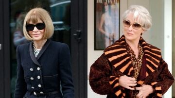 Anna Wintour y Meryl Streep en El diablo viste de Prada