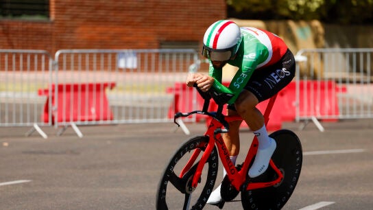 Filippo Ganna, en la etapa 18 de la Vuelta a Espa&ntilde;a 2025