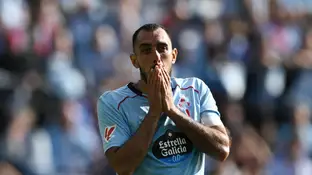 Borja Iglesias, en un partido con el Celta de Vigo Borja Iglesias, en un partido con el Celta de Vigo