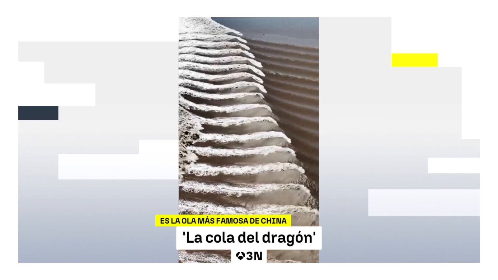 VÍDEO: la 'Cola de Dragón', el fenómeno que crea olas de 9 metros en un río de China