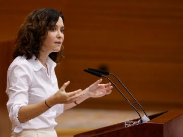 Isabel Díaz Ayuso en la Asamblea de Madrid