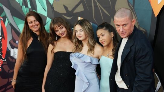 Inka Williams, Channing Tatum y su hija Everly en la premiere de Demon Slayer: Kimetsu No Yaiba Infinity Castle en Los &Aacute;ngeles