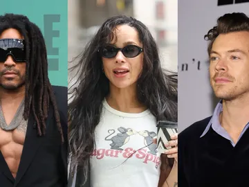 Lenny Kravitz, Zoe Kravitz y Harry Styles Lenny Kravitz, Zoe Kravitz y Harry Styles