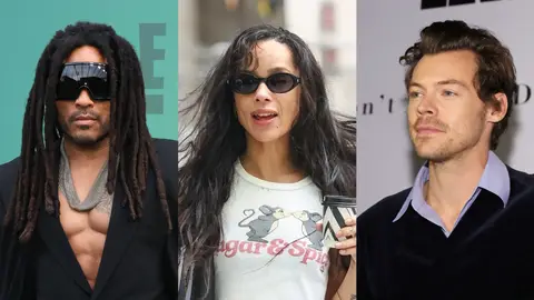 Lenny Kravitz, Zoe Kravitz y Harry Styles Lenny Kravitz, Zoe Kravitz y Harry Styles