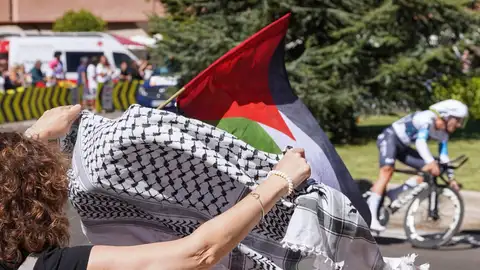 Protestas propalestinas en La Vuelta Protestas propalestinas en La Vuelta