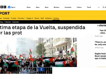 La prensa se hace eco de las protestas en Madrid en la Vuelta a España