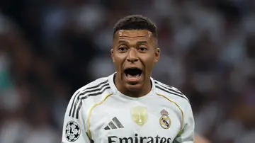 Kylian Mbappé en el partido Real Madrid - Olympique Kylian Mbappé en el partido Real Madrid - Olympique