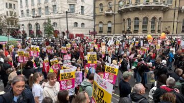 Manifestación contra Trump en Londres