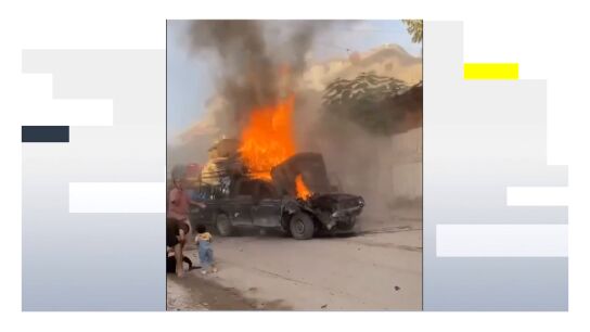 Coche Gaza en llamas 2