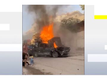 Coche Gaza en llamas 2 Coche Gaza en llamas 2