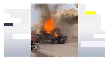 Coche Gaza en llamas 2
