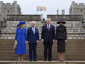 Trump con el rey Carlos III Trump con el rey Carlos III