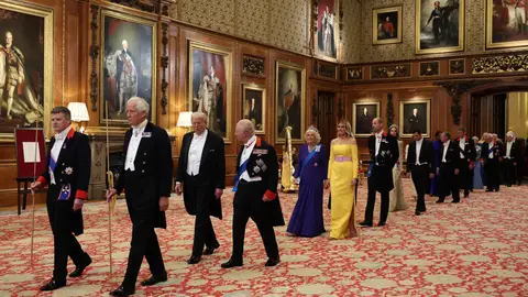 La reina Camilla y Melania Trump, entre otros invitados, en la cena de gala La reina Camilla y Melania Trump, entre otros invitados, en la cena de gala