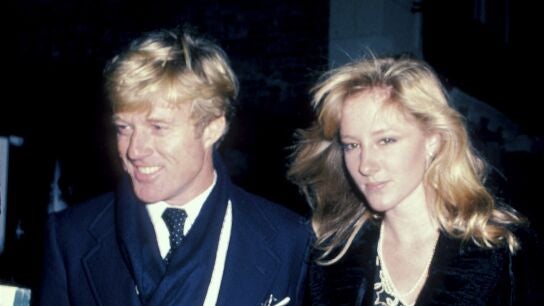 Robert Redford y su hija Shauna en 1983