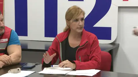 Salomé Pradas en la reunión del Cecopi Salomé Pradas en la reunión del Cecopi