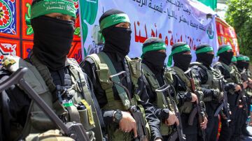 Miembros de las Brigadas Ezeldín al Qasam, brazo armado de Hamás, en la Franja de Gaza.