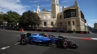 Carlos Sainz conduce su Williams en la qualy de Azerbaiyán Carlos Sainz conduce su Williams en la qualy de Azerbaiyán