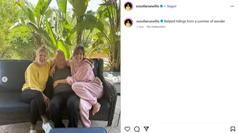 Bruce Willis junto a sus hijas Scout y Tallulah Bruce Willis junto a sus hijas Scout y Tallulah