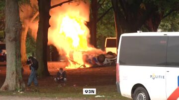 Violenta manifestación en La Haya semanas antes de las elecciones
