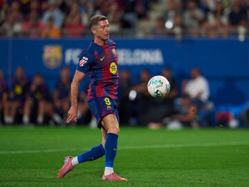Lewandowski durante el Barça-Valencia de LaLiga