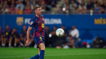 Lewandowski durante el Barça-Valencia de LaLiga Lewandowski durante el Barça-Valencia de LaLiga