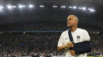 Luis Enrique durante el Marsella-PSG de este lunes Luis Enrique durante el Marsella-PSG de este lunes