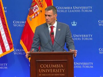 Pedro Sánchez en la Universidad de Columbia