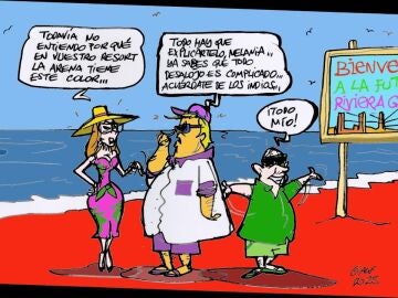 El futuro de Gaza como un 'resort de lujo', en la viñeta gráfica de Alfredo Boto 