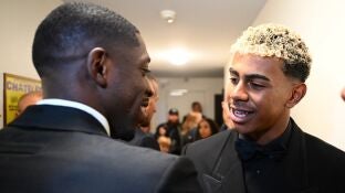 Ousmane Demb&eacute;l&eacute; y Lamine Yamal en Par&iacute;s