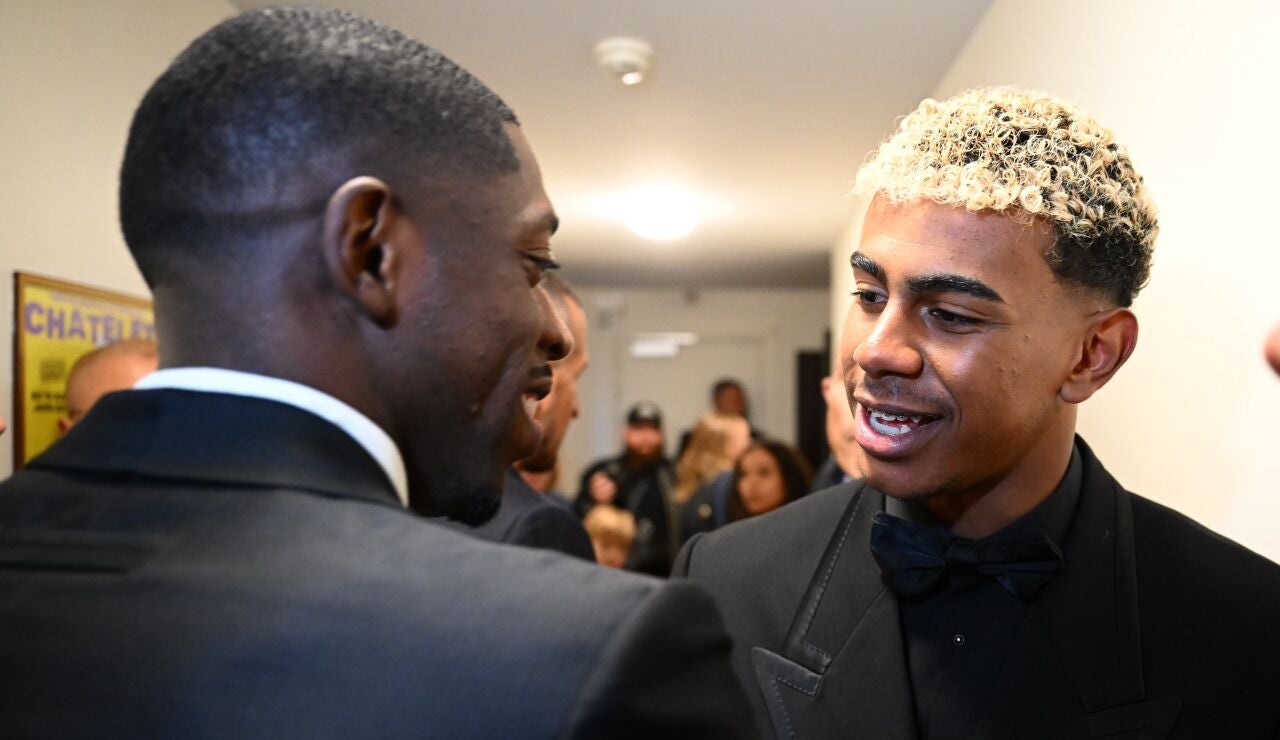 Ousmane Demb&eacute;l&eacute; y Lamine Yamal en Par&iacute;s