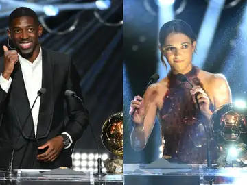 Dembelé y Aitana Bonmatí Dembelé y Aitana Bonmatí