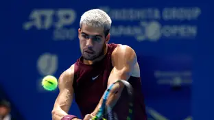 Carlos Alcaraz en el torneo de Tokio Carlos Alcaraz en el torneo de Tokio
