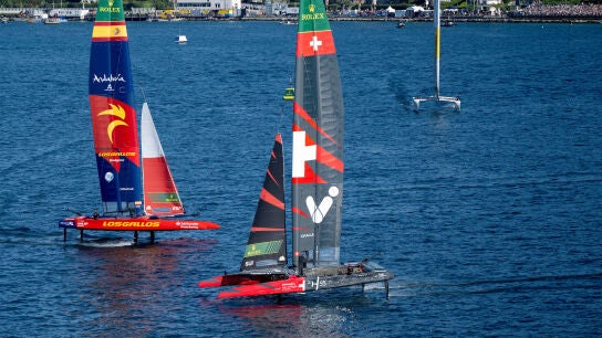 Imagen de la prueba de la SailGP en Suiza