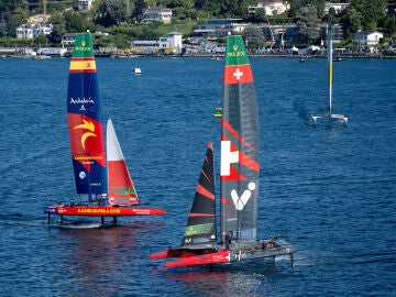 Imagen de la prueba de la SailGP en Suiza