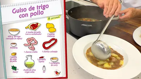 Ingredientes Guiso de trigo con pollo Ingredientes Guiso de trigo con pollo