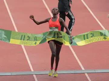 La atleta etíope Shewarge Alene La atleta etíope Shewarge Alene