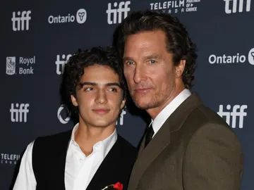 Matthew McConaughey con su hijo en el Tiff en 2025 Matthew McConaughey con su hijo en el Tiff en 2025