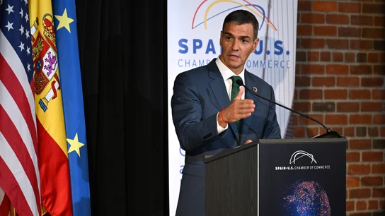 El presidente del Gobierno, Pedro Sánchez, clausura el evento 'Latin America, Spain and the United States in the Global Economy' El presidente del Gobierno, Pedro Sánchez, clausura el evento 'Latin America, Spain and the United States in the Global Economy'