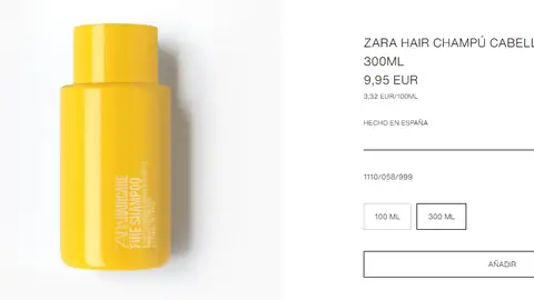 Champú para cabello fino de Zara Champú para cabello fino de Zara