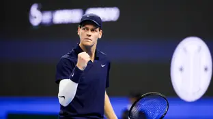 Jannik Sinner, en su partido ante Marin Cilic en Beijing Jannik Sinner, en su partido ante Marin Cilic en Beijing